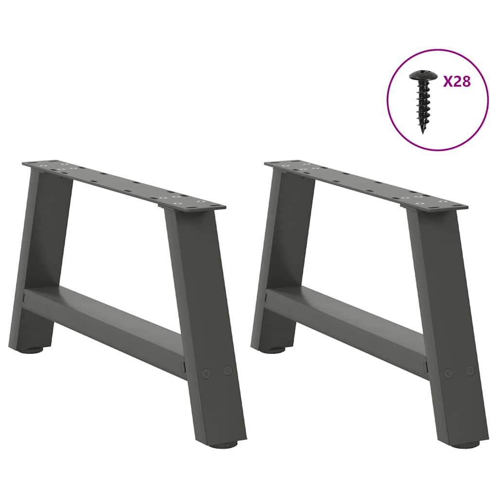 Coffee Table Legs A-Shaped 2 Pcs   Steel