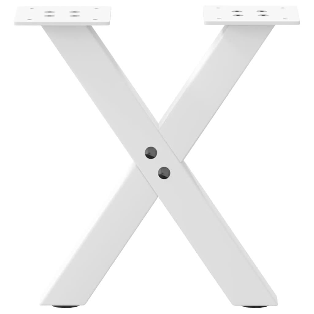 Table Legs Coffee X-Shaped 2 Pcs Steel 37X(30-31) Cm Black White Natural Black 3