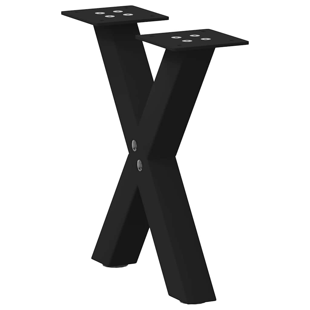 Coffee Table Legs X-Shaped 2 Pcs Steel 37X(30-31) Cm Steel