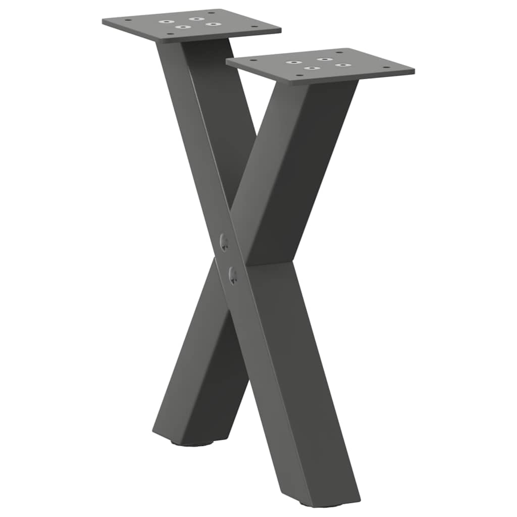 Coffee Table Legs X-Shaped 2 Pcs Steel 37X(30-31) Cm Steel