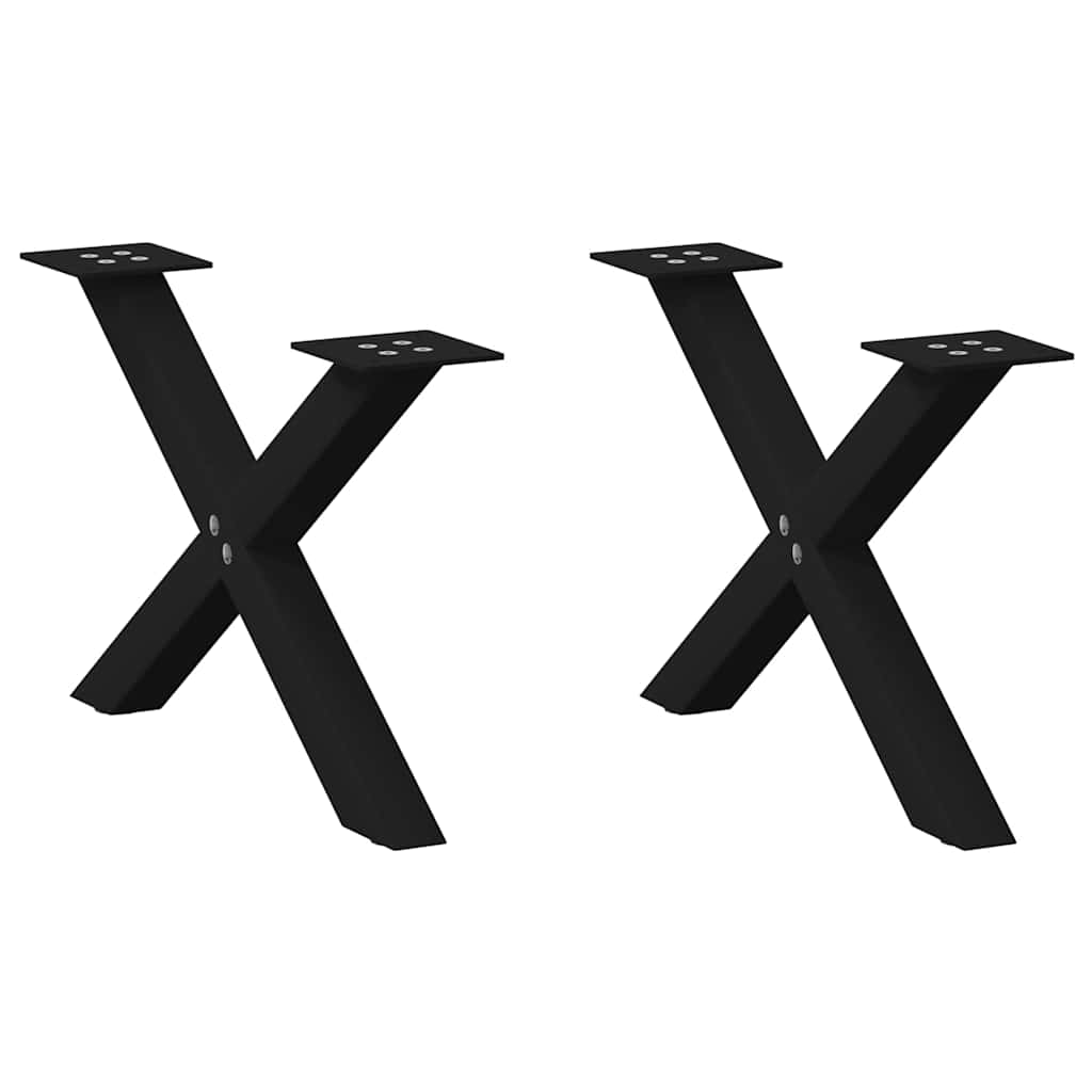 Coffee Table Legs X-Shaped 2 Pcs Steel 37X(30-31) Cm Steel
