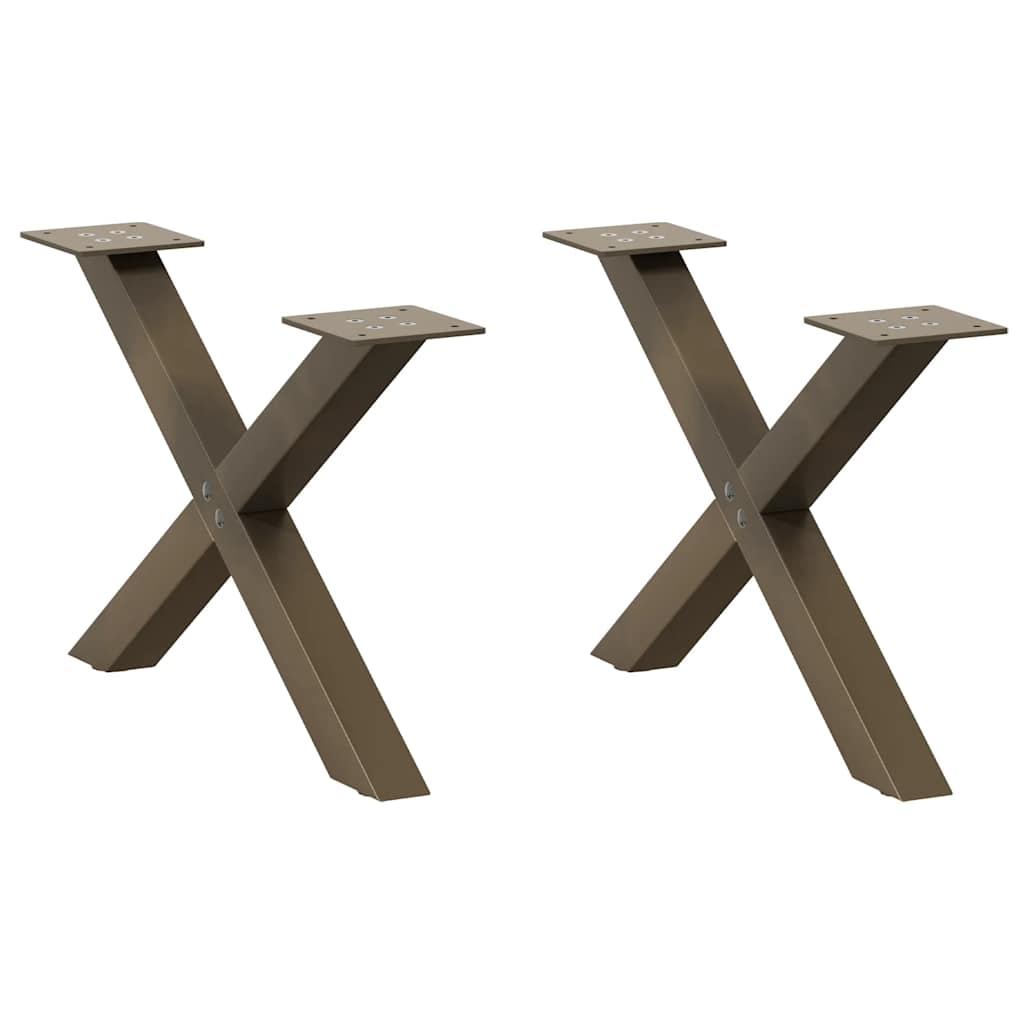 Coffee Table Legs X-Shaped 2 Pcs Steel 37X(30-31) Cm Steel