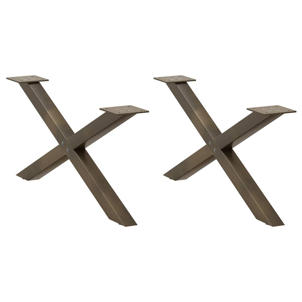 Coffee Table Legs X-Shaped 2 Pcs Steel 37X(30-31) Cm Steel