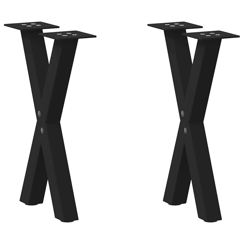 Coffee Table Legs X-Shaped 2 Pcs Steel 37X(30-31) Cm Steel