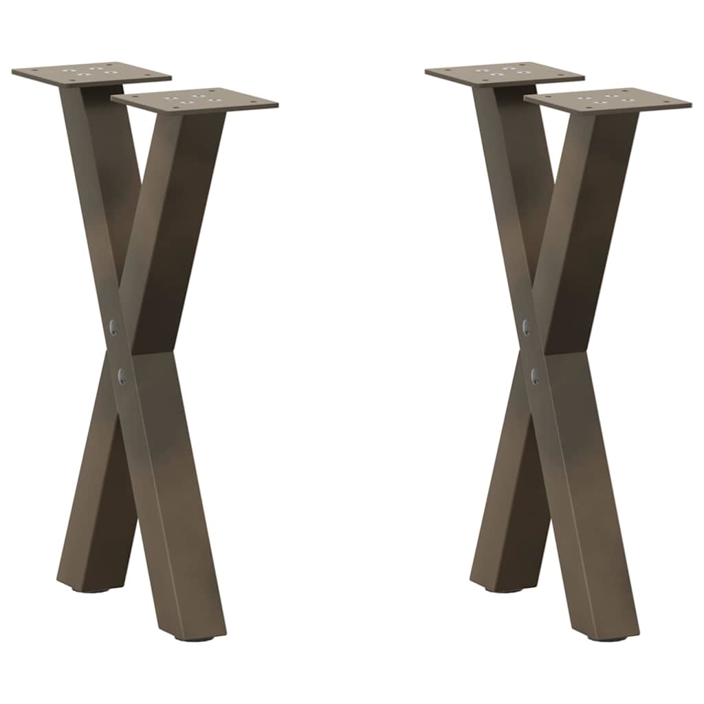 Coffee Table Legs X-Shaped 2 Pcs Steel 37X(30-31) Cm Steel