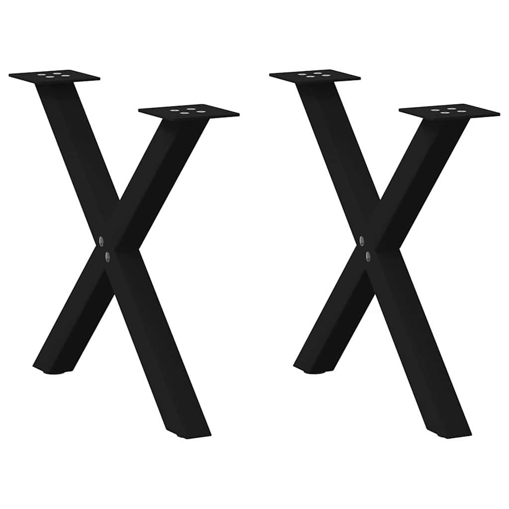 Coffee Table Legs X-Shaped 2 Pcs Steel 37X(30-31) Cm Steel