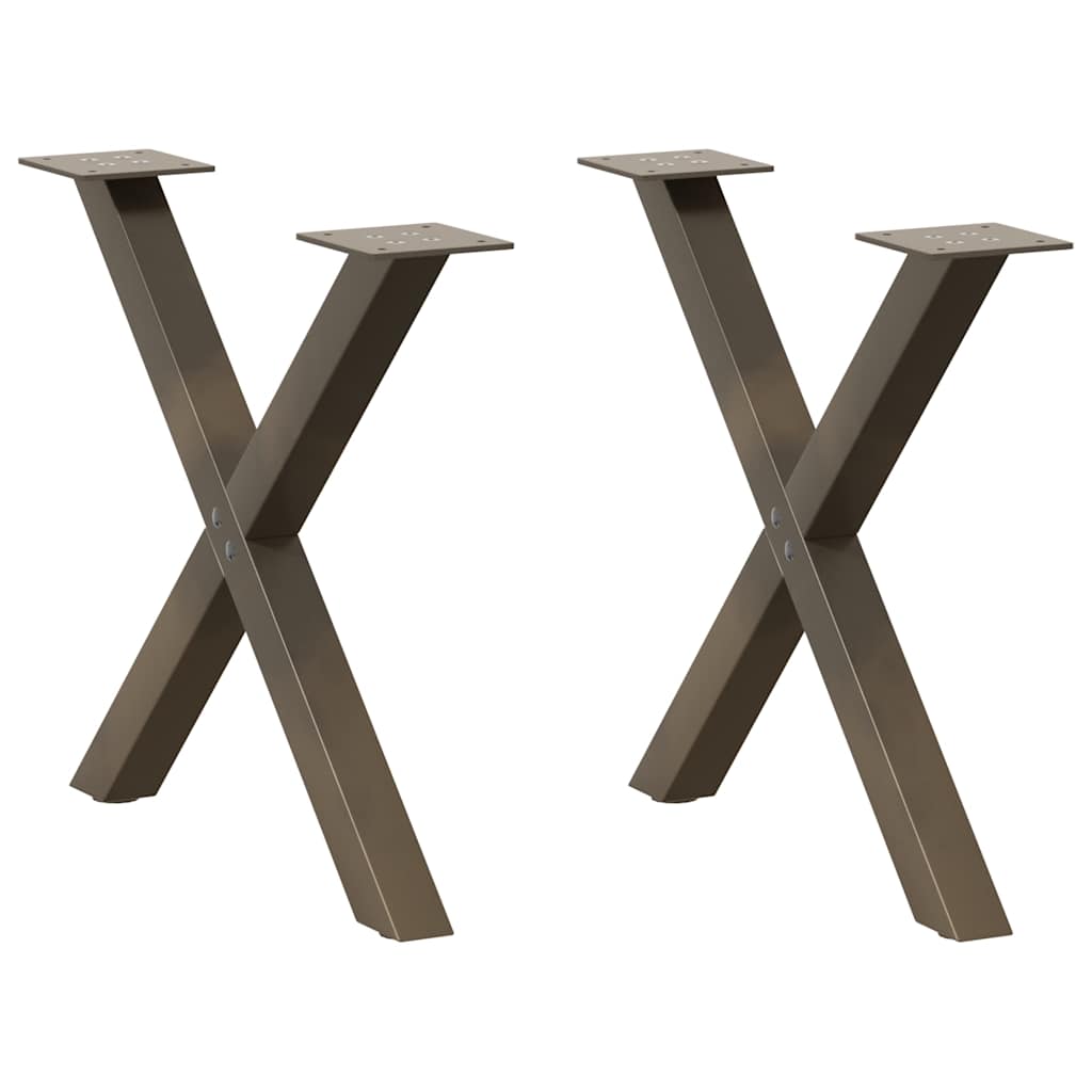 Coffee Table Legs X-Shaped 2 Pcs Steel 37X(30-31) Cm Steel