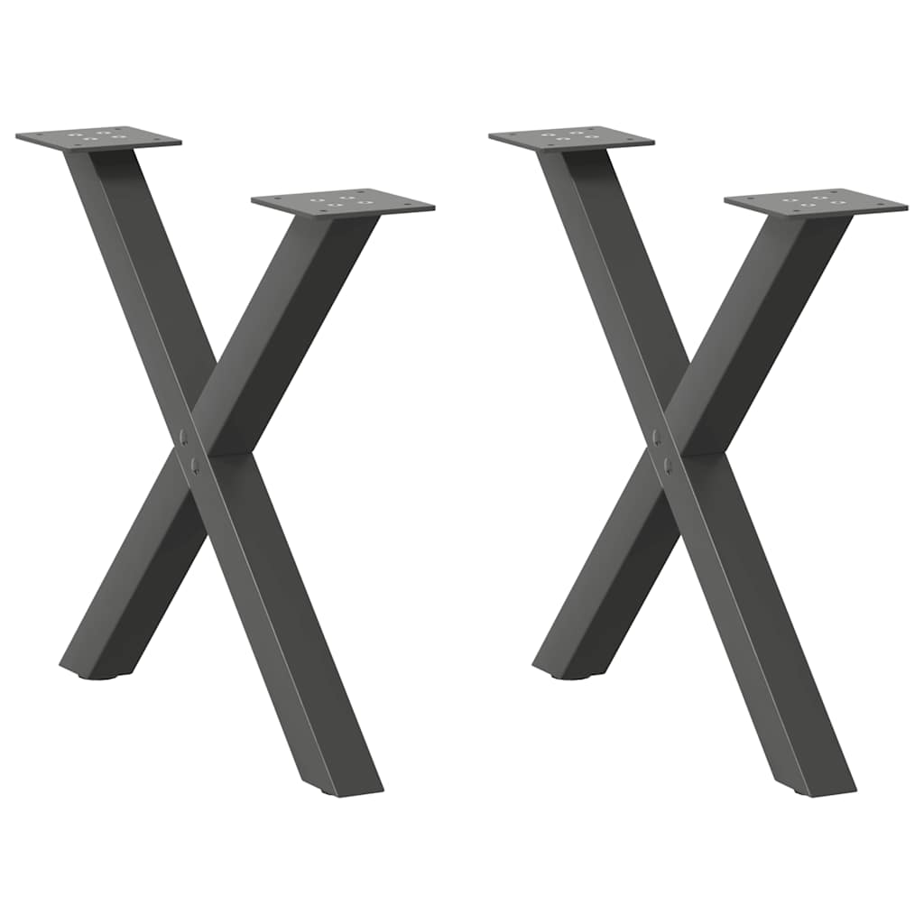 Coffee Table Legs X-Shaped 2 Pcs Steel 37X(30-31) Cm Steel