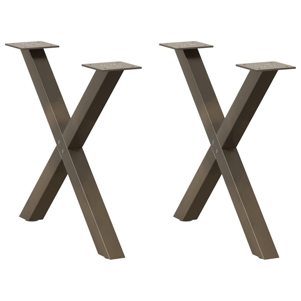Coffee Table Legs X-Shaped 2 Pcs Steel 37X(30-31) Cm Steel