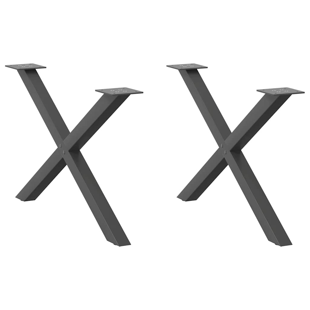 Coffee Table Legs X-Shaped 2 Pcs Steel 37X(30-31) Cm Steel