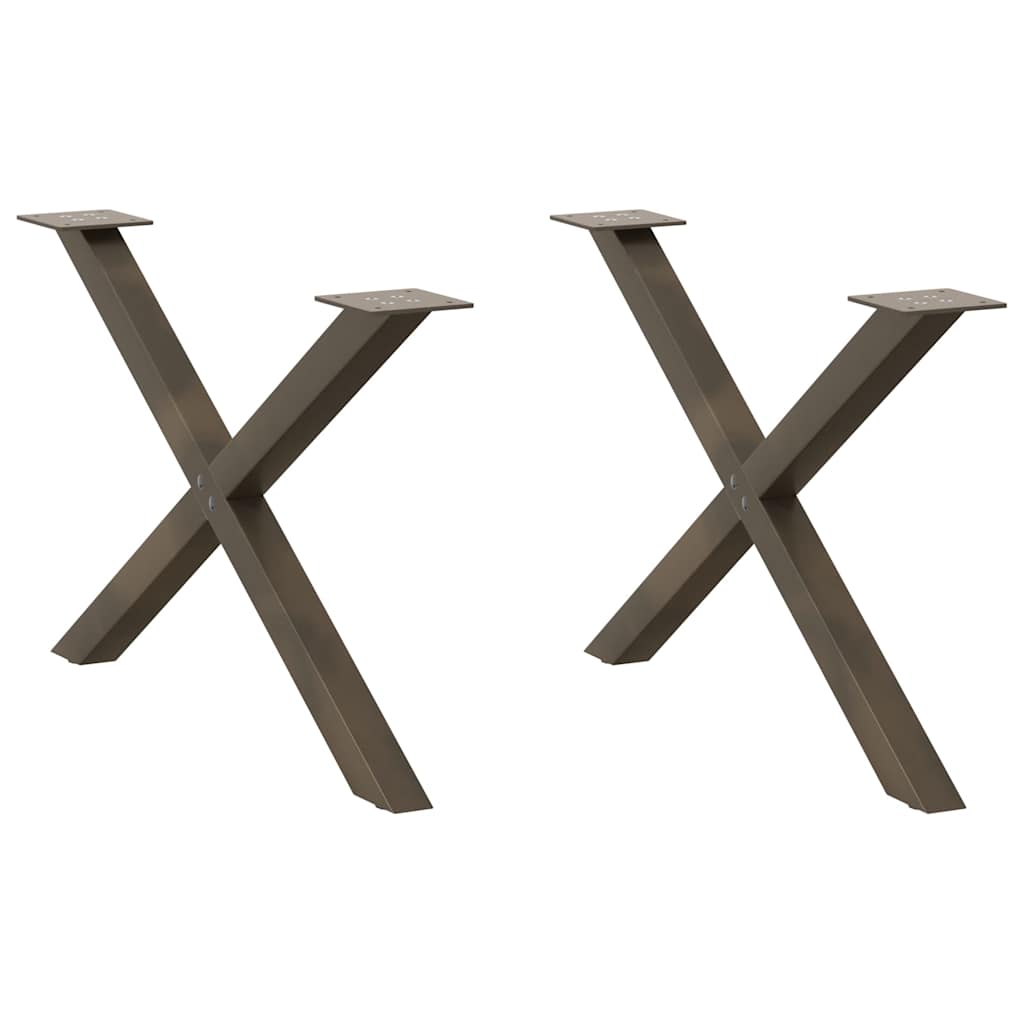 Coffee Table Legs X-Shaped 2 Pcs Steel 37X(30-31) Cm Steel