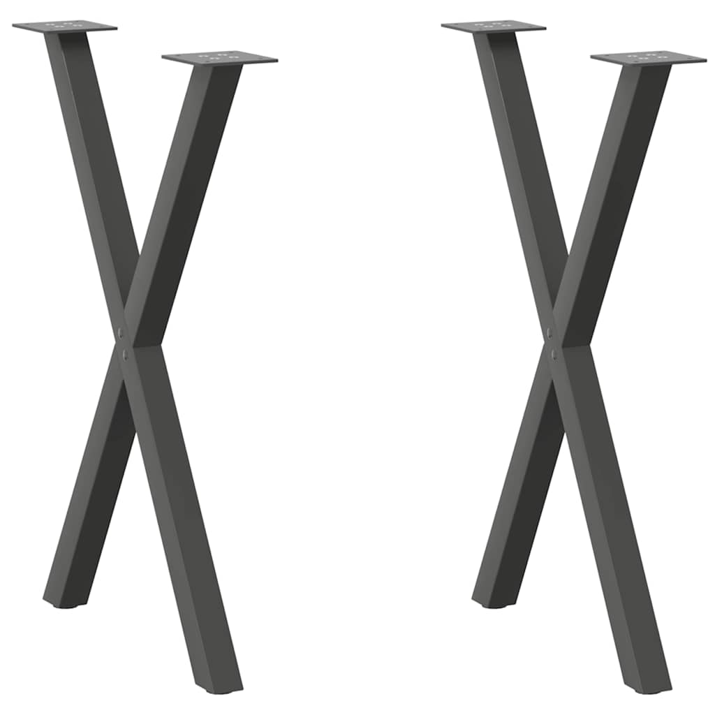 Coffee Table Legs X-Shaped 2 Pcs Steel 37X(30-31) Cm Steel