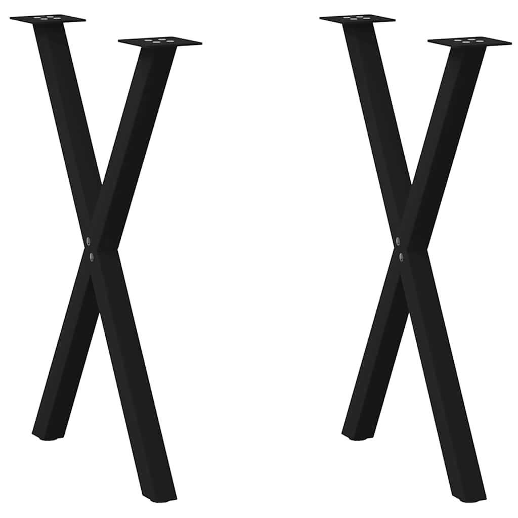 Coffee Table Legs X-Shaped 2 Pcs Steel 37X(30-31) Cm Steel
