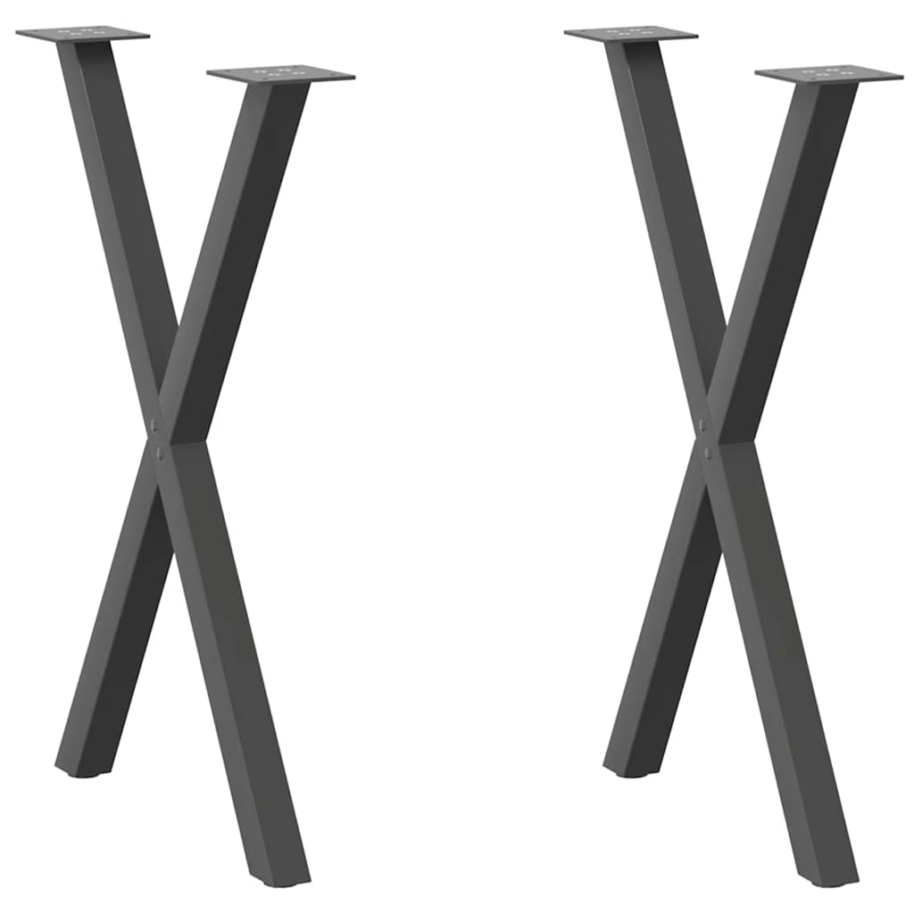Coffee Table Legs X-Shaped 2 Pcs Steel 37X(30-31) Cm Steel