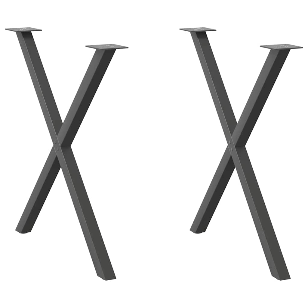 Coffee Table Legs X-Shaped 2 Pcs Steel 37X(30-31) Cm Steel