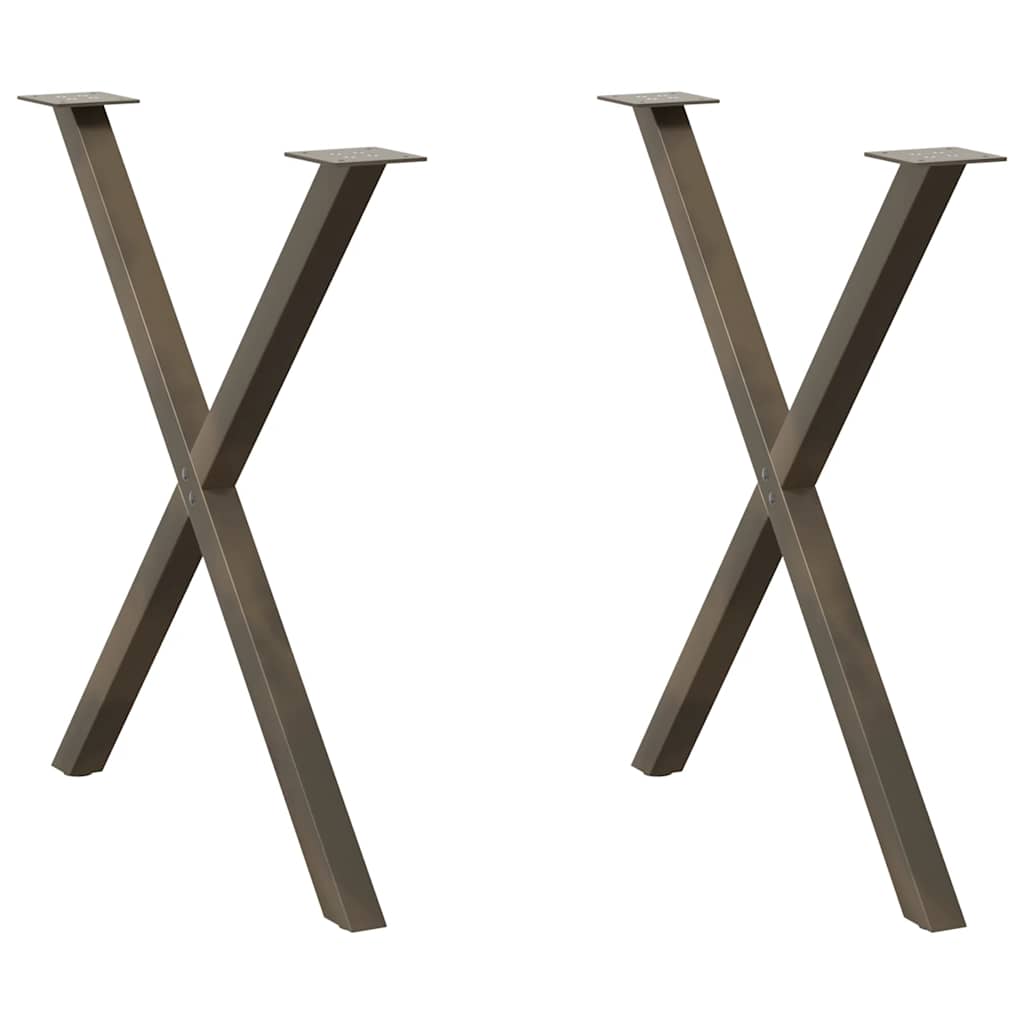 Coffee Table Legs X-Shaped 2 Pcs Steel 37X(30-31) Cm Steel