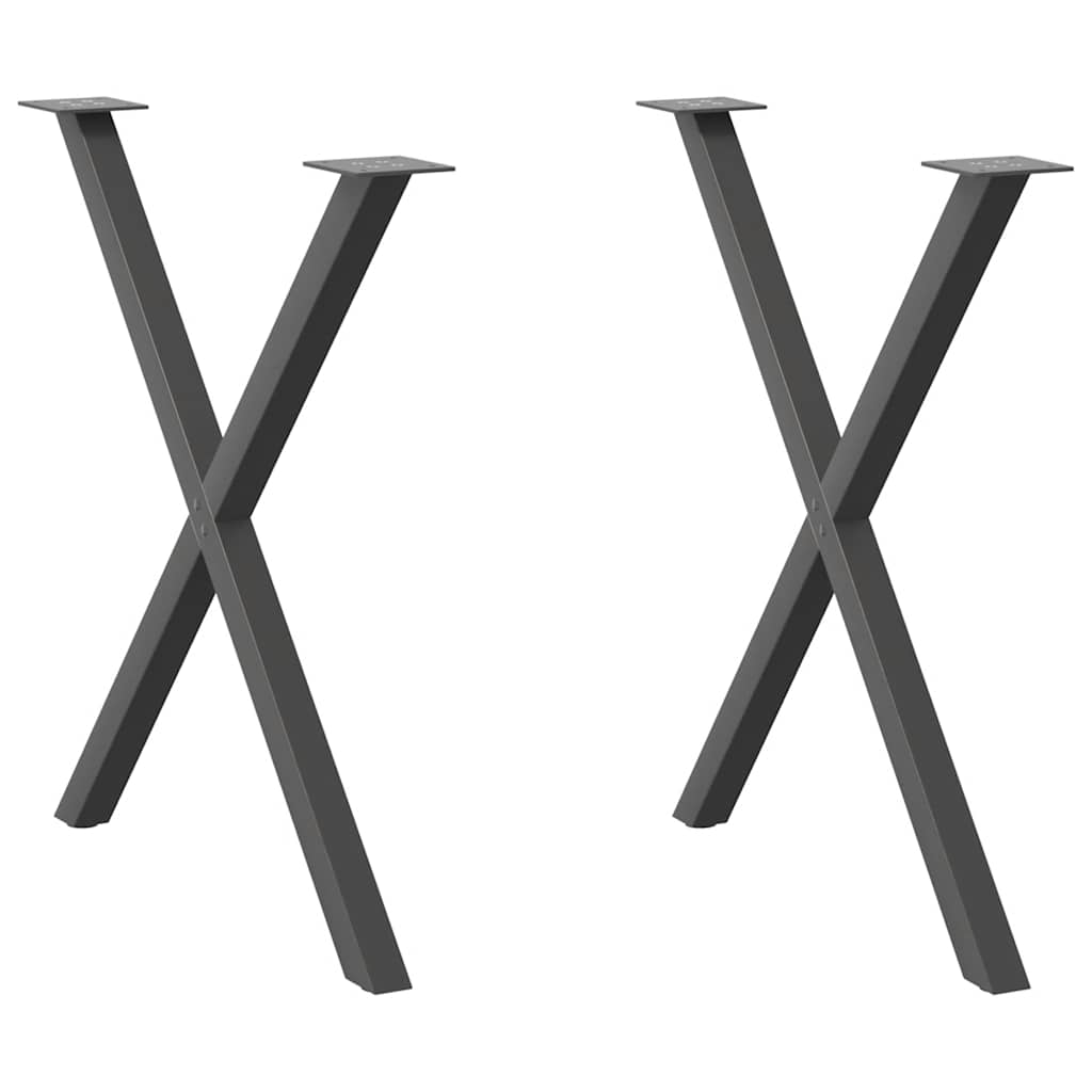 Coffee Table Legs X-Shaped 2 Pcs Steel 37X(30-31) Cm Steel