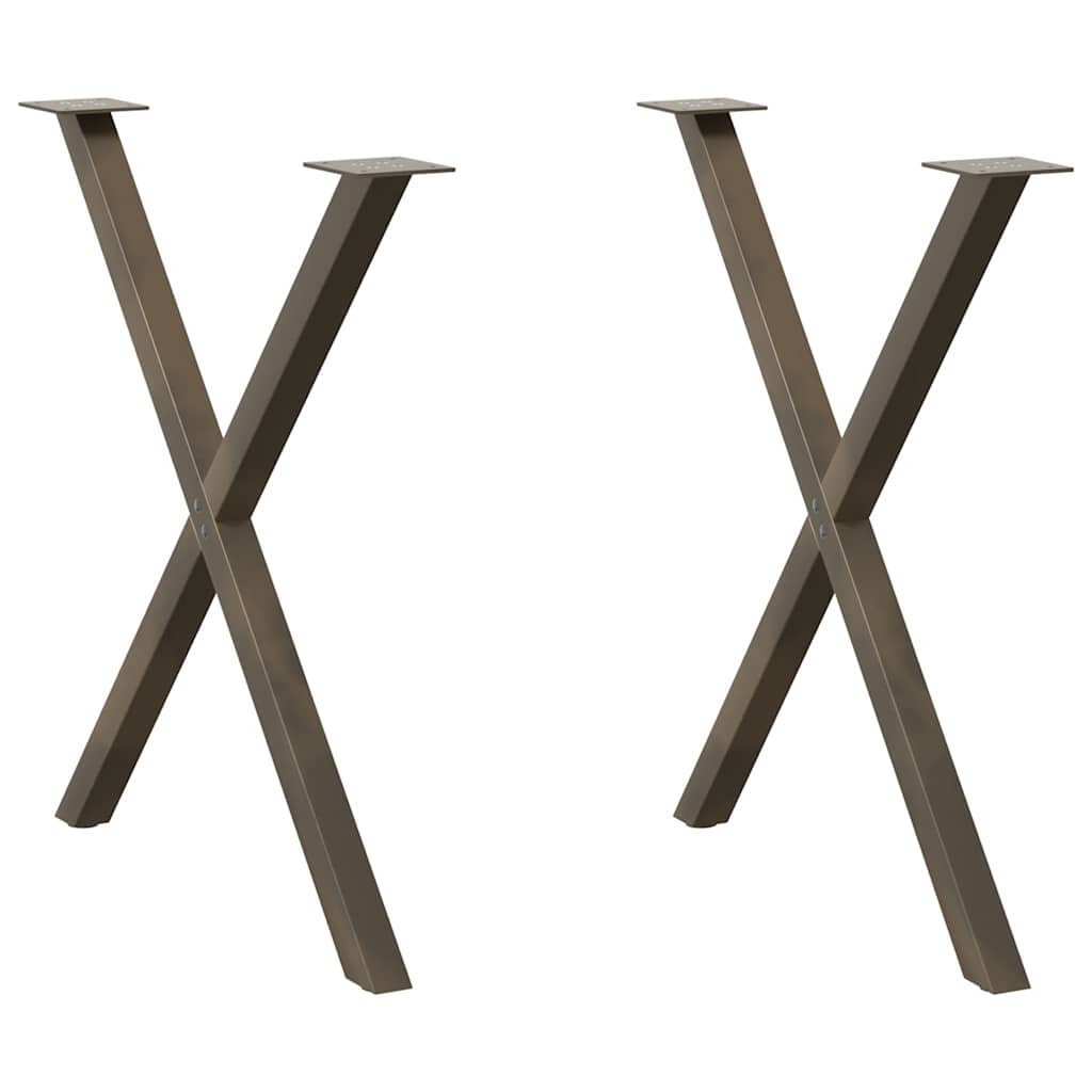 Coffee Table Legs X-Shaped 2 Pcs Steel 37X(30-31) Cm Steel