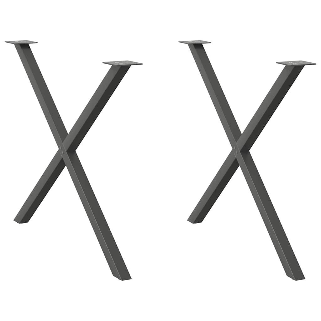 Coffee Table Legs X-Shaped 2 Pcs Steel 37X(30-31) Cm Steel