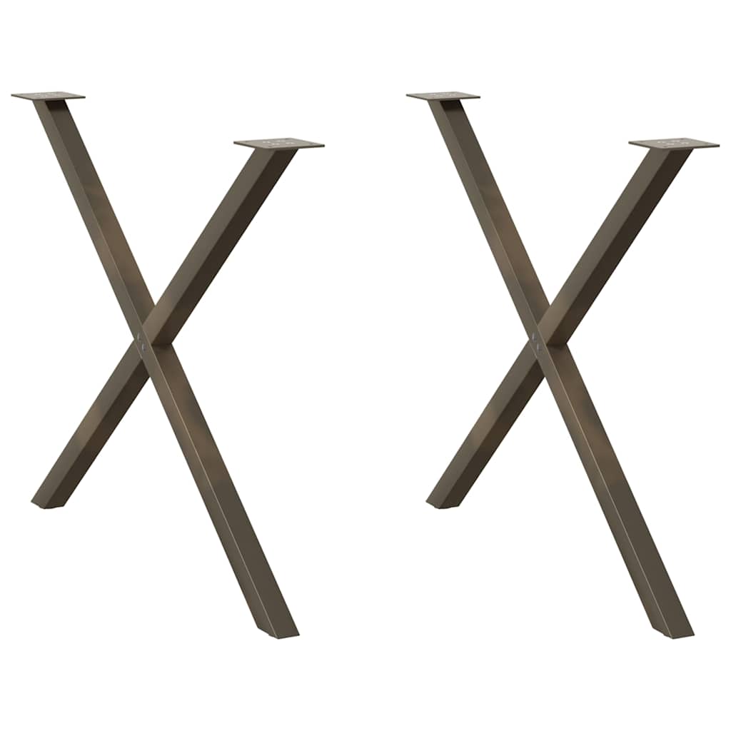 Coffee Table Legs X-Shaped 2 Pcs Steel 37X(30-31) Cm Steel