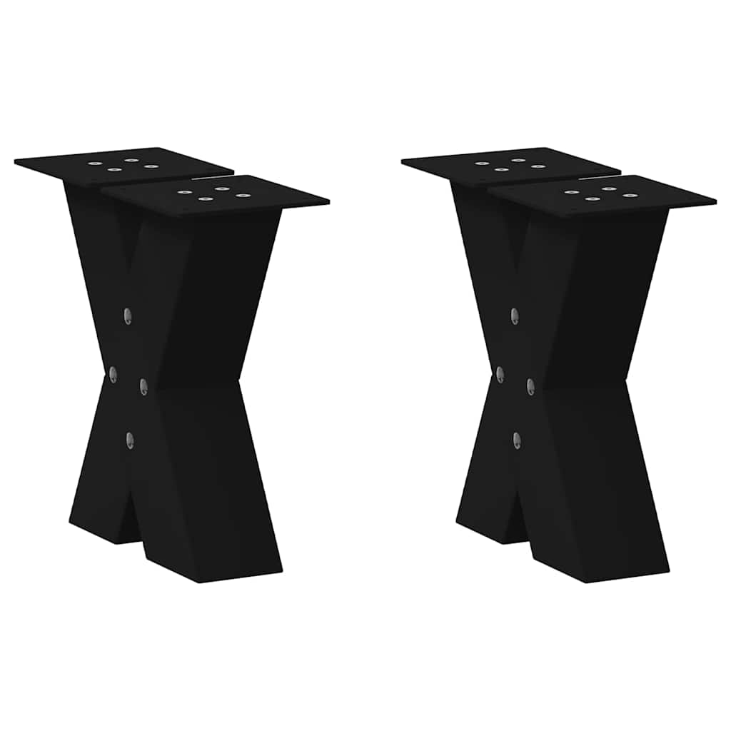 Coffee Table Legs X-Shaped 2 Pcs Steel 37X(30-31) Cm Steel