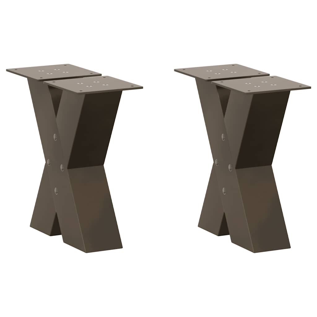 Coffee Table Legs X-Shaped 2 Pcs Steel 37X(30-31) Cm Steel