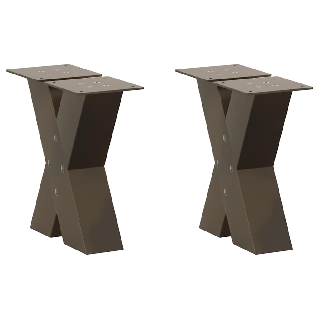 Coffee Table Legs X-Shaped 2 Pcs Steel 37X(30-31) Cm Steel