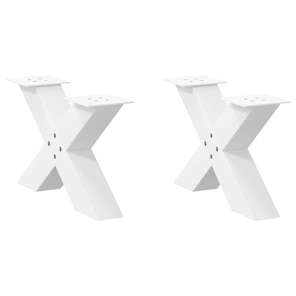 Coffee Table Legs X-Shaped 2 Pcs Steel 37X(30-31) Cm Steel