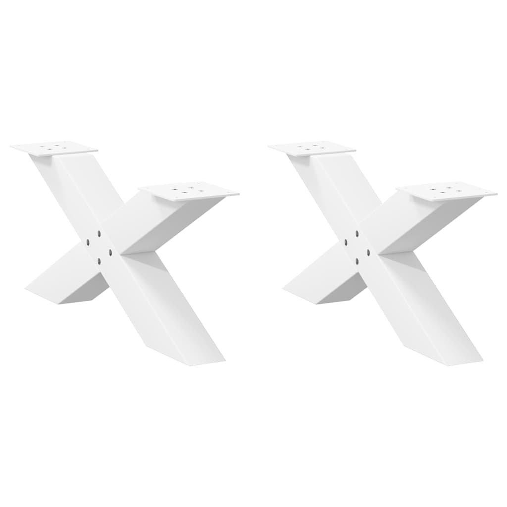 Coffee Table Legs X-Shaped 2 Pcs Steel 37X(30-31) Cm Steel