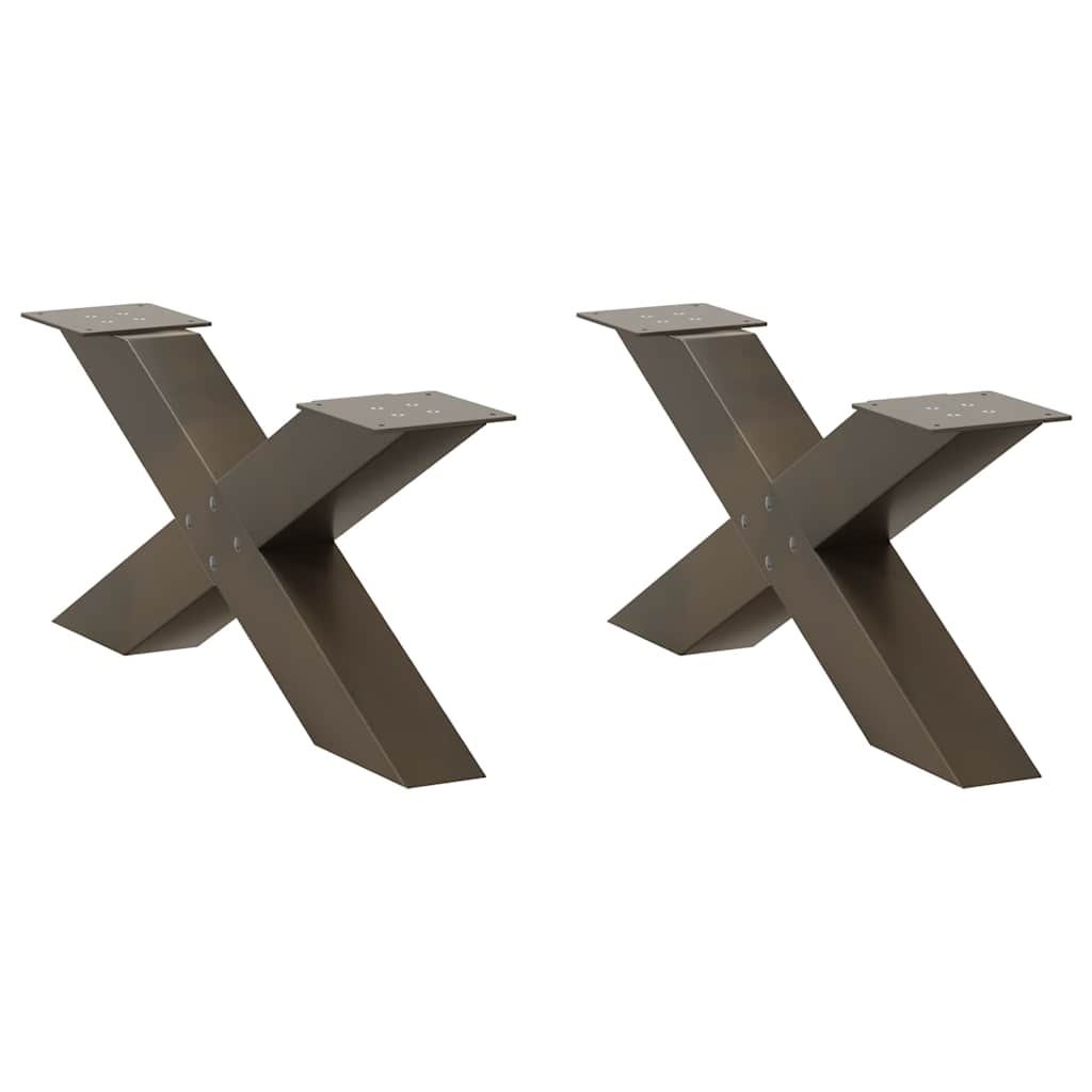 Coffee Table Legs X-Shaped 2 Pcs Steel 37X(30-31) Cm Steel