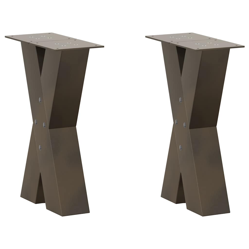 Coffee Table Legs X-Shaped 2 Pcs Steel 37X(30-31) Cm Steel