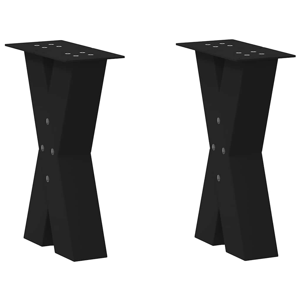 Coffee Table Legs X-Shaped 2 Pcs Steel 37X(30-31) Cm Steel