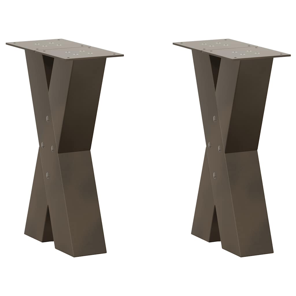 Coffee Table Legs X-Shaped 2 Pcs Steel 37X(30-31) Cm Steel