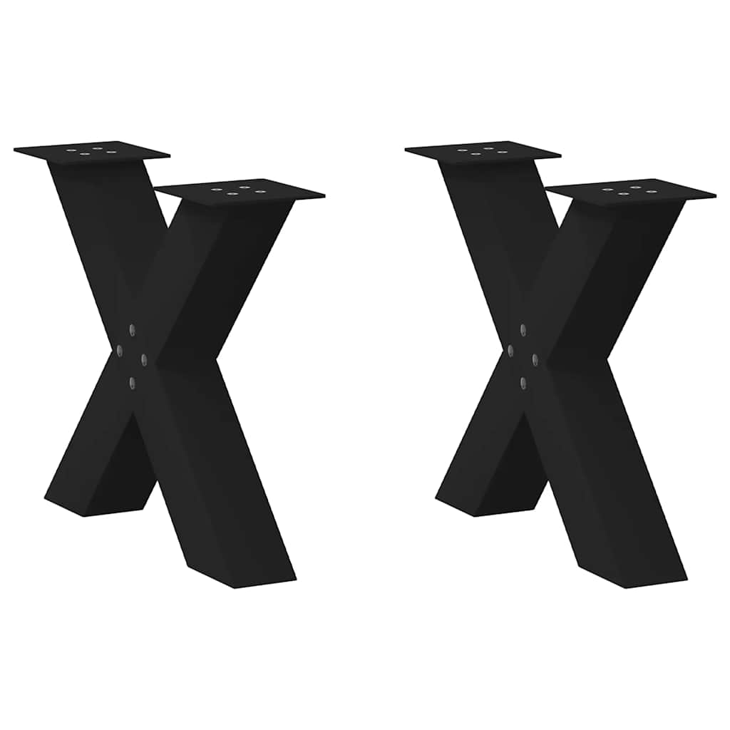 Coffee Table Legs X-Shaped 2 Pcs Steel 37X(30-31) Cm Steel