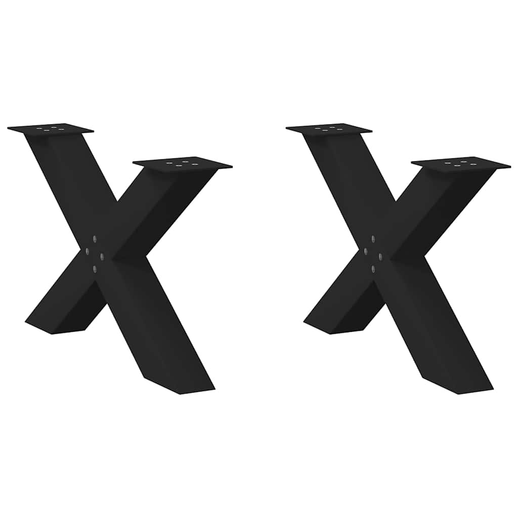 Coffee Table Legs X-Shaped 2 Pcs Steel 37X(30-31) Cm Steel
