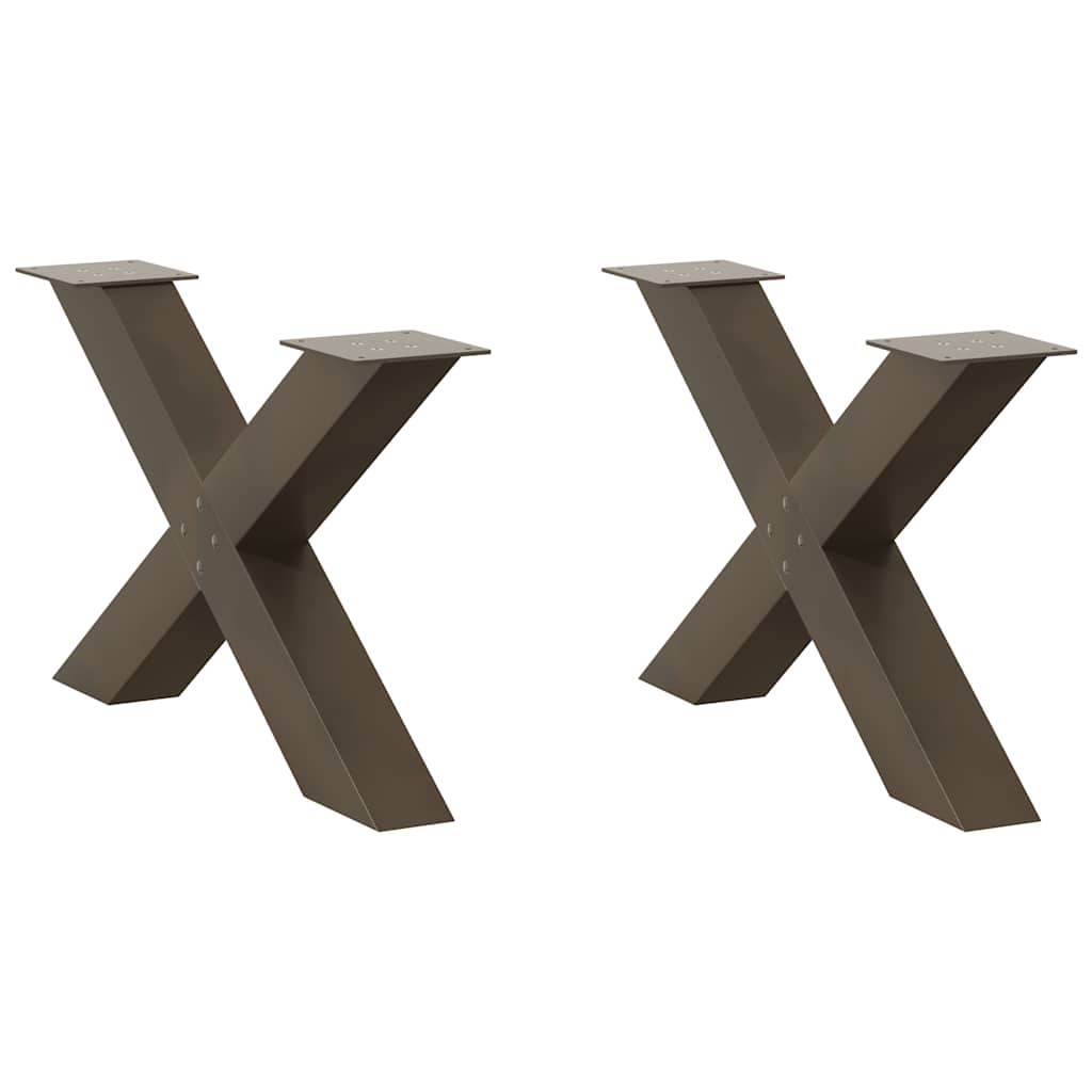 Coffee Table Legs X-Shaped 2 Pcs Steel 37X(30-31) Cm Steel
