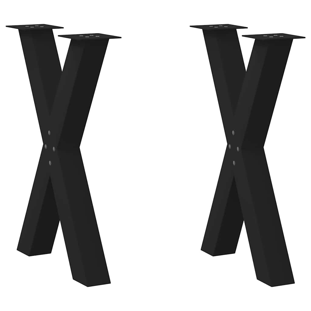 Coffee Table Legs X-Shaped 2 Pcs Steel 37X(30-31) Cm Steel