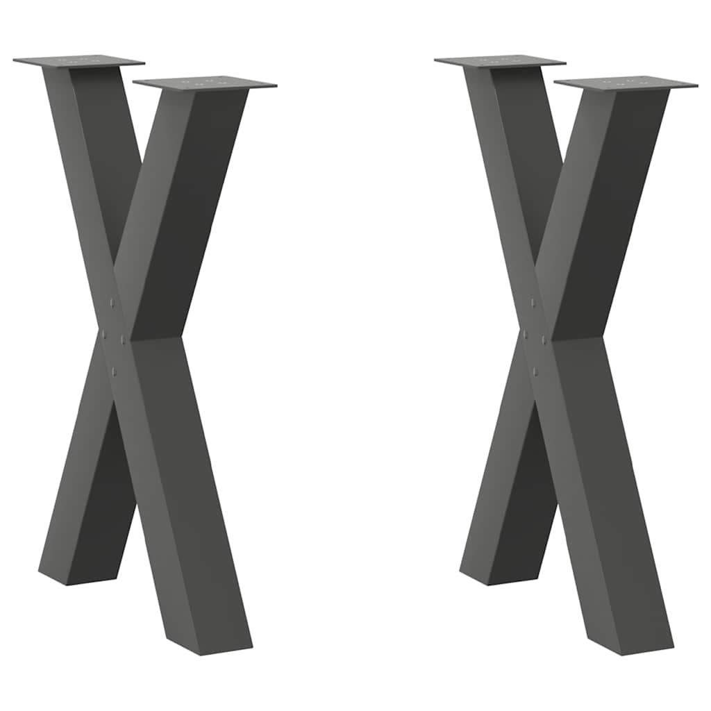 Coffee Table Legs X-Shaped 2 Pcs Steel 37X(30-31) Cm Steel