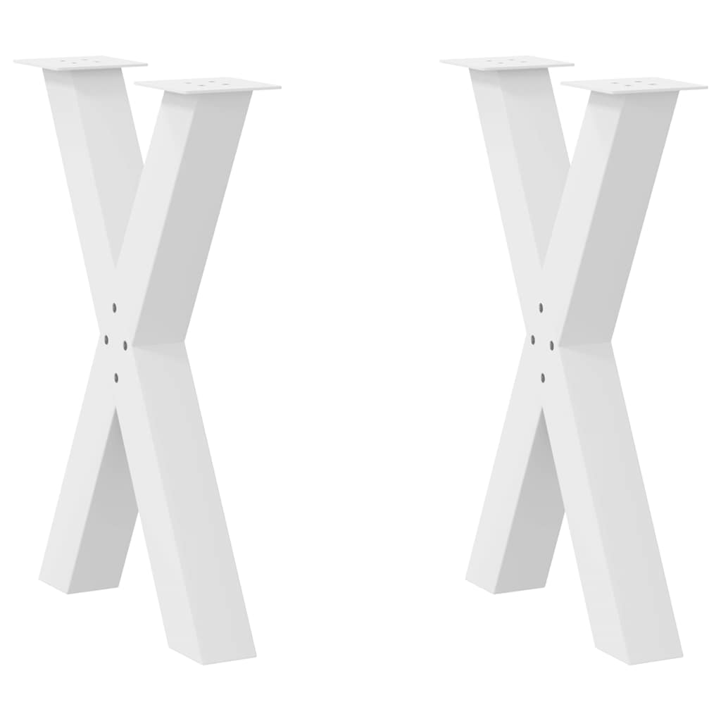 Coffee Table Legs X-Shaped 2 Pcs Steel 37X(30-31) Cm Steel