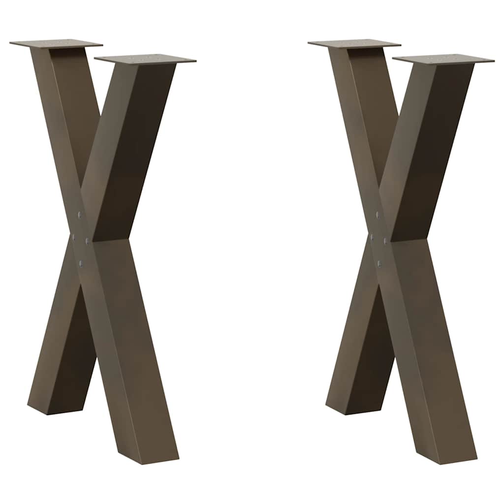 Coffee Table Legs X-Shaped 2 Pcs Steel 37X(30-31) Cm Steel