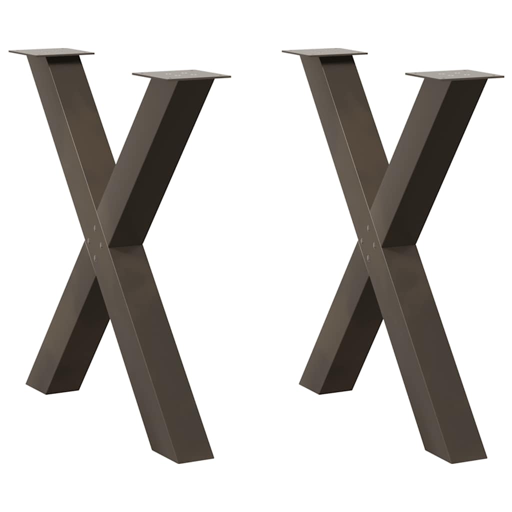 Coffee Table Legs X-Shaped 2 Pcs Steel 37X(30-31) Cm Steel