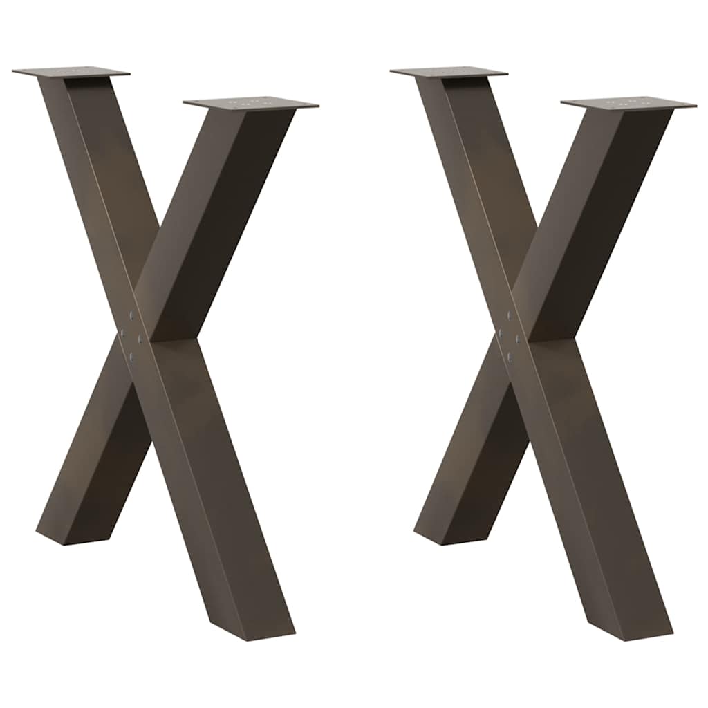 Coffee Table Legs X-Shaped 2 Pcs Steel 37X(30-31) Cm Steel
