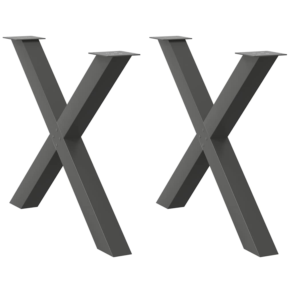 Coffee Table Legs X-Shaped 2 Pcs Steel 37X(30-31) Cm Steel