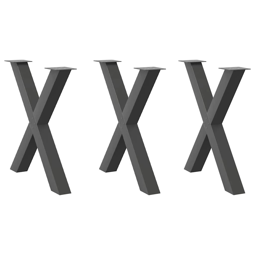Coffee Table Legs X-Shaped 2 Pcs Steel 37X(30-31) Cm Steel