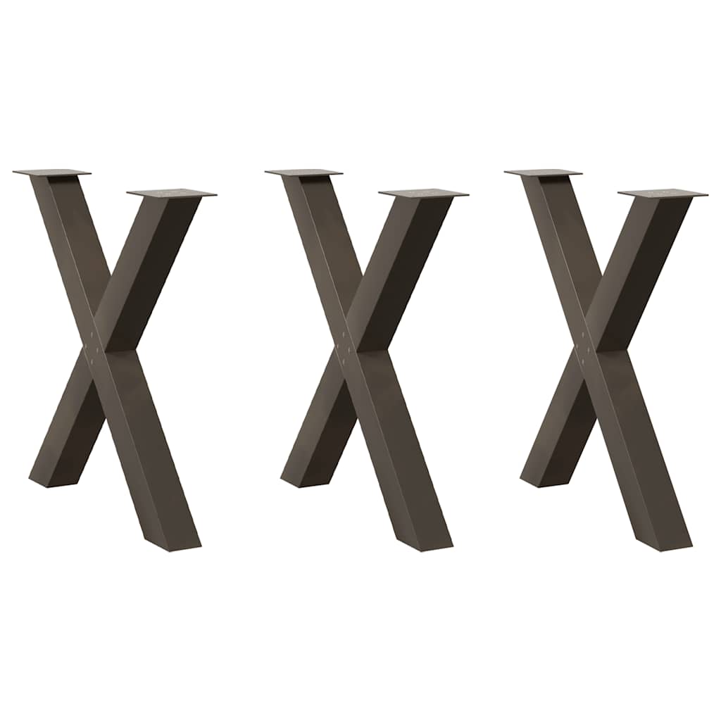 Coffee Table Legs X-Shaped 2 Pcs Steel 37X(30-31) Cm Steel