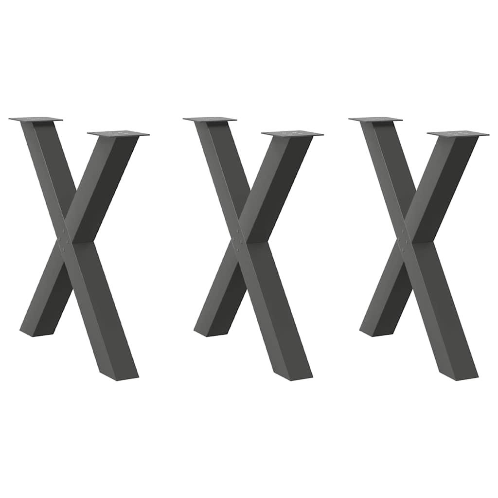 Coffee Table Legs X-Shaped 2 Pcs Steel 37X(30-31) Cm Steel