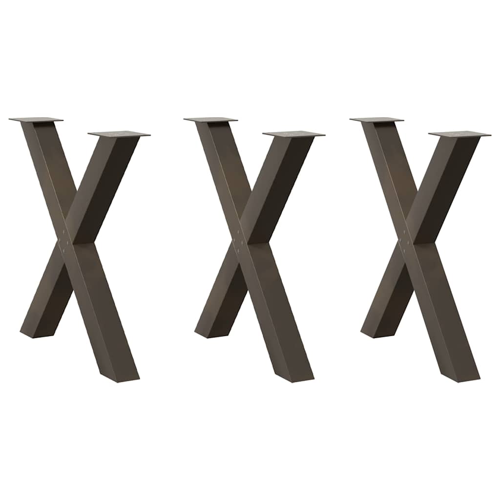 Coffee Table Legs X-Shaped 2 Pcs Steel 37X(30-31) Cm Steel
