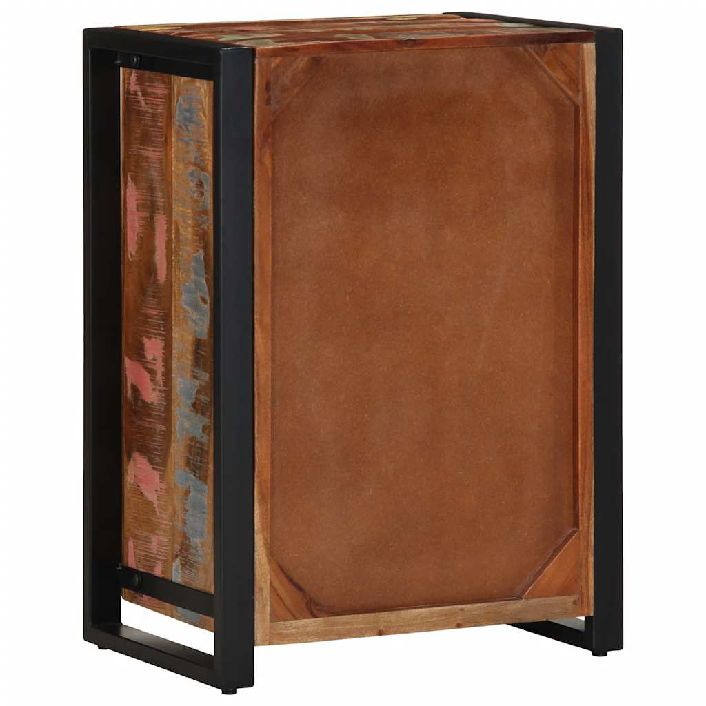 Drawer Cabinet Multicolour 50X35X70 Cm Solid Wood Reclaimed