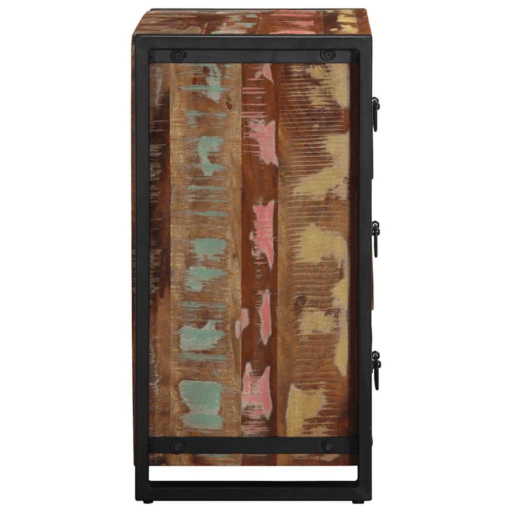 Drawer Cabinet Multicolour 50X35X70 Cm Solid Wood Reclaimed