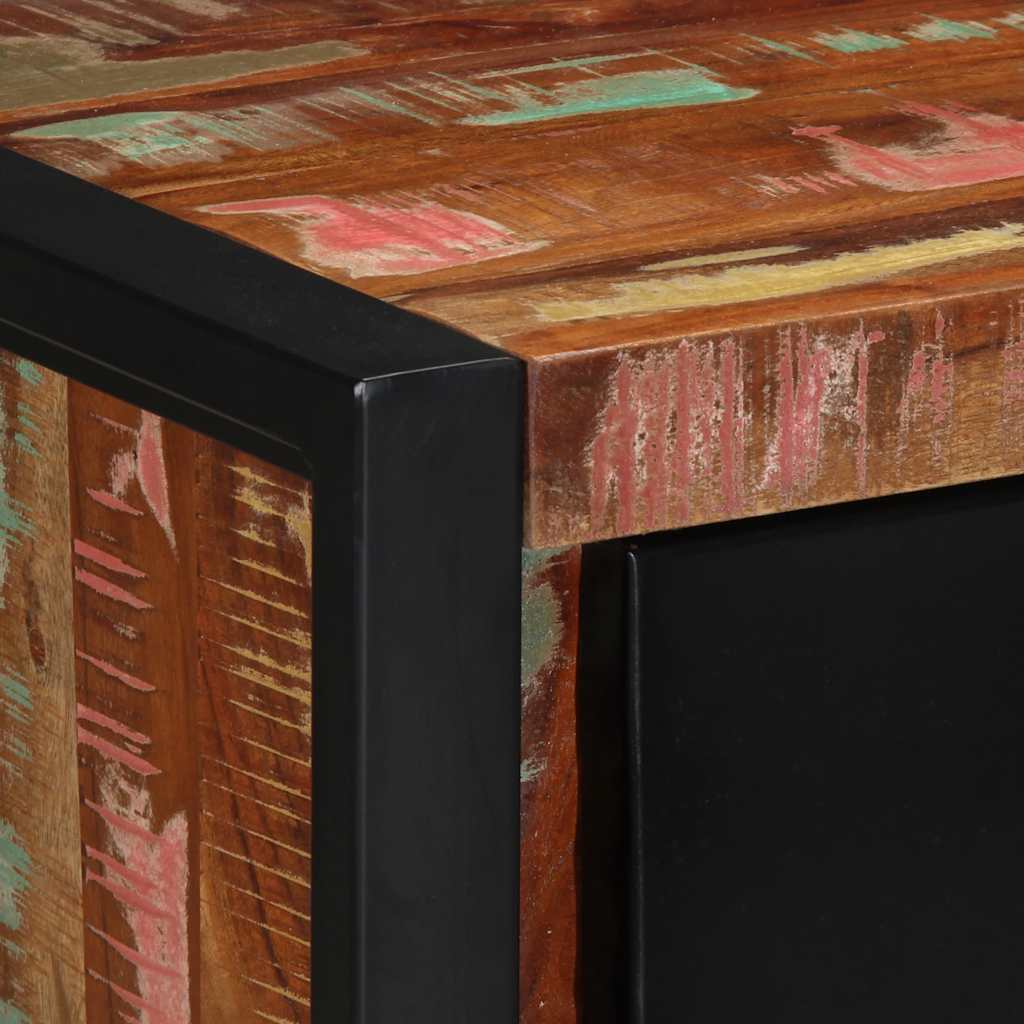 Drawer Cabinet Multicolour 50X35X70 Cm Solid Wood Reclaimed